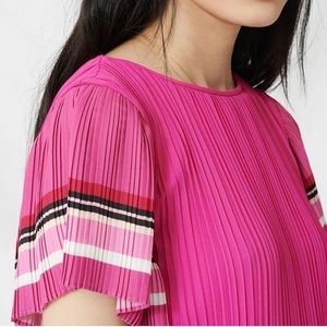 Maje Women's Pink Rolini Pleated Mini Dress